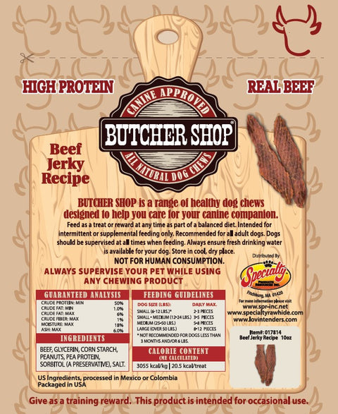 Butcher Shop Beef Jerky Recipe 10oz