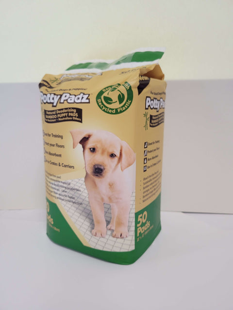 Eco Petz Bamboo Puppy Training Pads Large 22"x22" Eco Friendly in Bag, 50-Pk