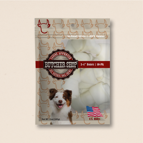 Butcher Shop 3"-4" Rawhide Bones 10-Pk