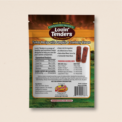 Emerald Isle Lovin' Tenders Turkey with Pumpkin and Cranberry Flavors, 7 oz