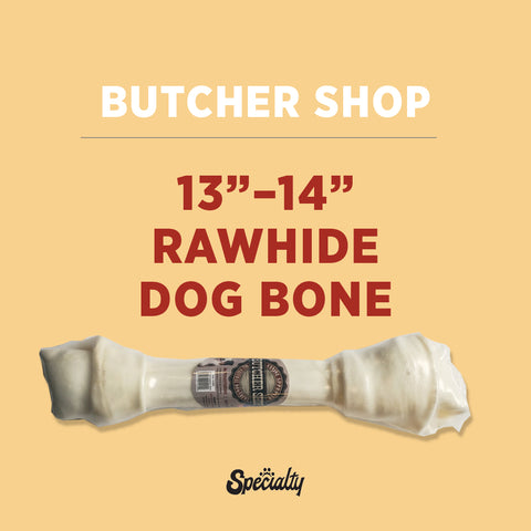 Butcher Shop 13"-14" Rawhide Dog Bone