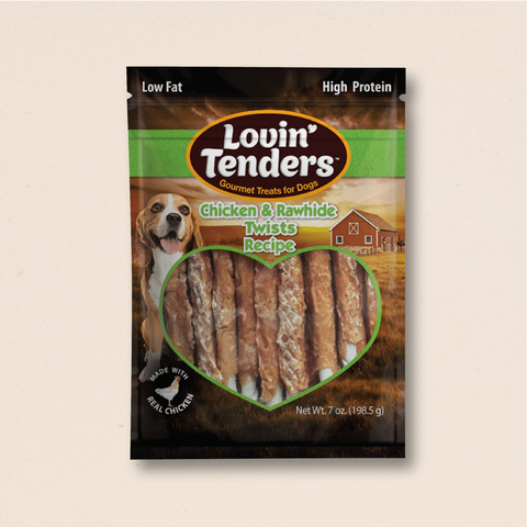Lovin' Tenders 5" Chicken & Rawhide Twists, 7 oz
