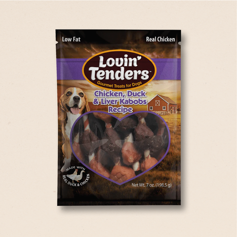 Lovin' Tenders Chicken, Duck, & Liver Kabobs, 7 oz