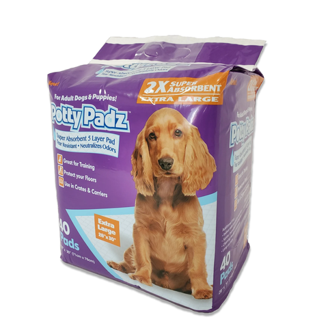 Extra Large 28"x30" & Super Absorbent Puppy Training Pads, 40-Pk