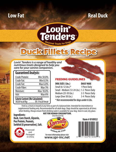Lovin' Tenders Duck Jerky Fillets, 7 oz
