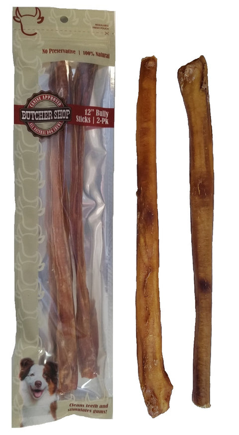 Butcher Shop 12" Odor Free Bully Sticks, 2-Pk