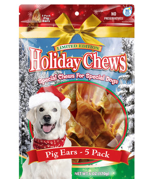 Pig Ears, FULL SIZE - 5-Pk - Holiday