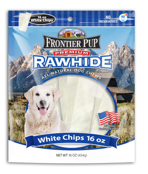 Frontier Pup White Rawhide Chips, 1 lb