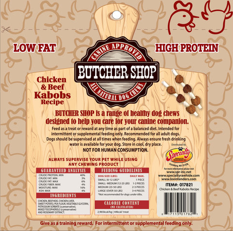 Butcher Shop Chicken & Beef Kabobs, 25-Pk