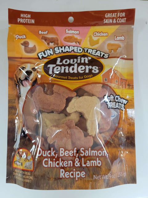 Lovin Tenders Animal Fun Treats – High Protein Soft Chew, 9oz