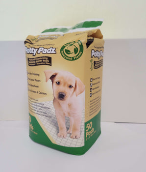 Eco Petz Bamboo Puppy Training Pads Large 22"x22" Eco Friendly in Bag, 50-Pk