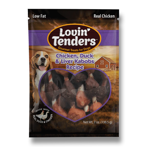 Lovin' Tenders Chicken, Duck, & Liver Kabobs, 7 oz