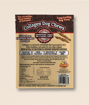 Collagen Dog Chews 5" Deluxe Chicken Twists 16-Pk