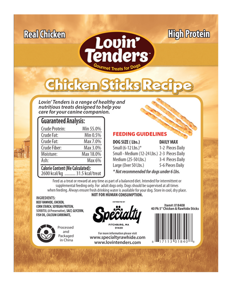 Chicken Sticks 5" (40-Pk)