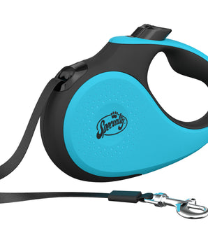 Specialty Retractable Dog Leash (Tape) X-SM, 10 ft, up to 26 lbs. in Black & Teal