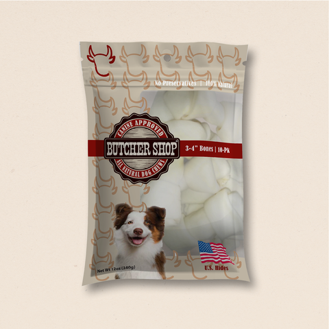 Butcher Shop 3"-4" Rawhide Bones 10-Pk