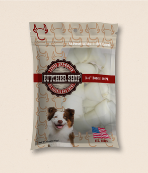 Butcher Shop 3"-4" Rawhide Bones 10-Pk