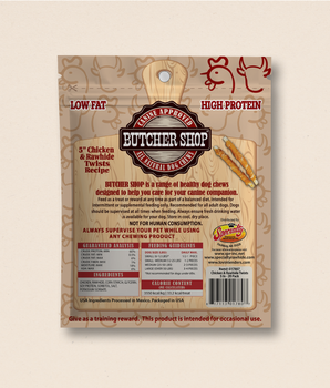 Butcher Shop 5'' Chicken & Rawhide Twists, 20-Pk