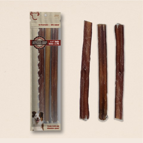 Butcher Shop 8-9" Odor Free Bully Sticks, 3-Pk