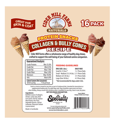 Collagen & Bully Protein Cones (16 Pack)