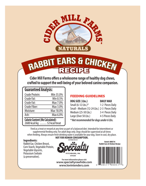 Rabbit Ears - Chicken Stuffed (10-Pk)