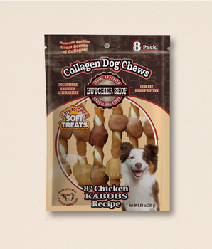 Collagen Dog Chews 8" Chicken Kabobs Recipe 8-Pk