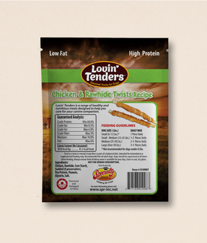 Lovin' Tenders 5" Chicken & Rawhide Twists, 16 oz