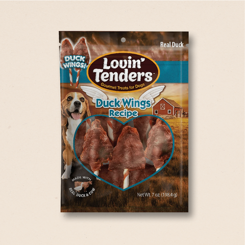 Lovin' Tenders 5" Duck Wing Rawhide Twists, 7 oz