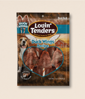 Lovin' Tenders 5" Duck Wing Rawhide Twists, 7 oz