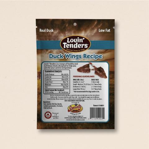 Lovin' Tenders 5" Duck Wing Rawhide Twists, 7 oz