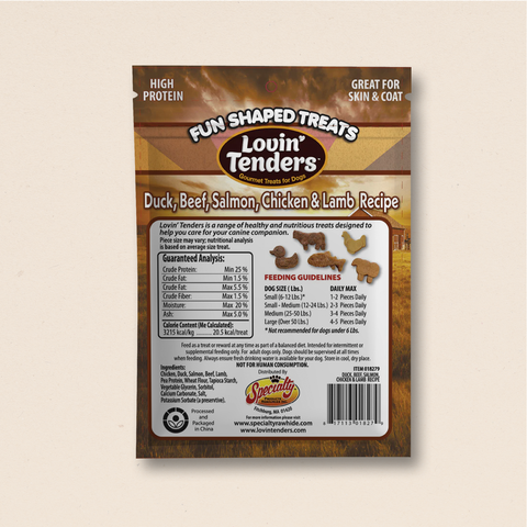 Lovin Tenders Animal Fun Treats – High Protein Soft Chew, 9oz