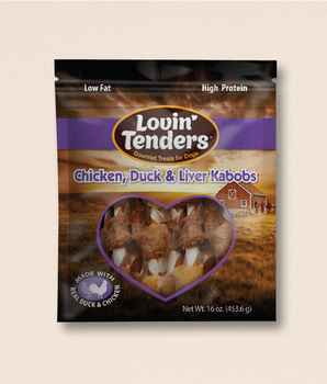 Lovin' Tenders Chicken, Duck, &  Liver Kabobs, 16 oz