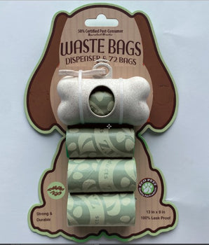 Eco Petz Pet Waste Bags, Coconut Scent 13" x 9", 4 Rolls plus Dispenser, 72-Pk