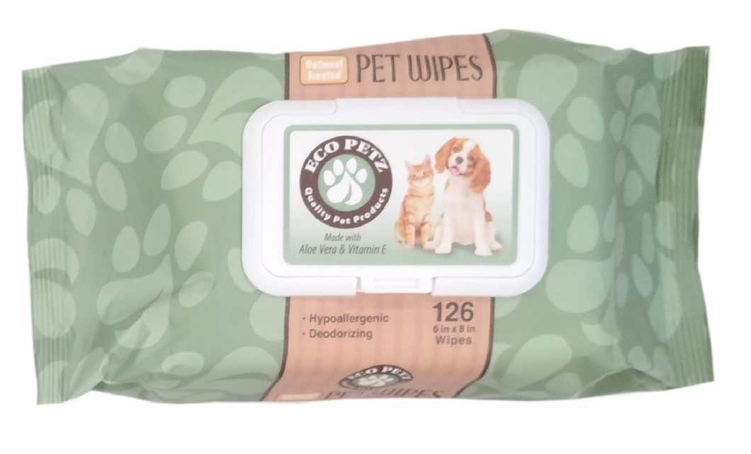 Eco Petz Pet Wipes Oatmeal Scented Regular 6