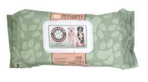 Eco Petz Pet Wipes Oatmeal Scented Large 8" x 10" Eco Friendly, 126-Pk