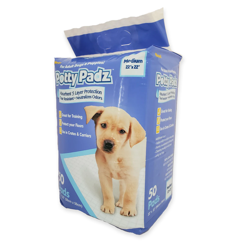 Large 22"x22" & Super Absorbent Puppy Training Pads, 50-Pk