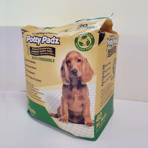 Eco-Friendly Petz Bamboo Puppy Training Pads X-LARGE 28"x32" - 40-Pk