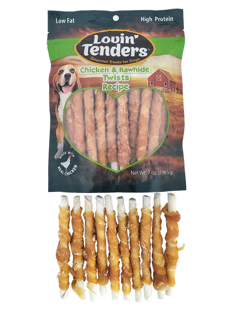 Lovin Tenders Chicken and Rawhide Twists