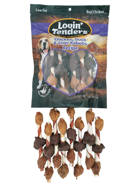 Lovin' Tenders Chicken, Duck, & Liver Kabobs, 7 oz