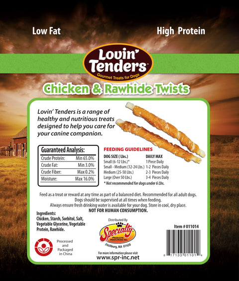Lovin' Tenders 5" Chicken & Rawhide Twists, 7 oz