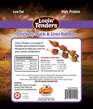 Load image into Gallery viewer, Lovin&#39; Tenders Chicken, Duck, &amp; Liver Kabobs, 7 oz
