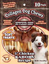 Load image into Gallery viewer, Collagen Dog Chews 5&quot; Chicken Kabobs Recipe 10-Pk

