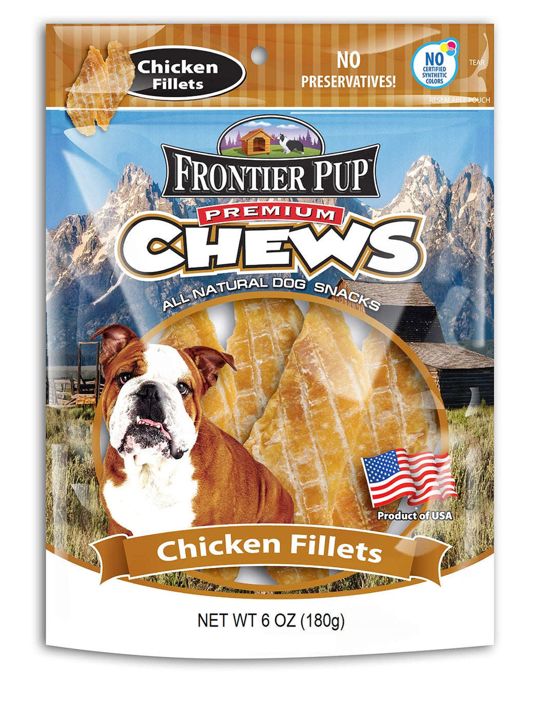 Frontier Pup Chews Made In The USA Chicken Breast Fillets, 6 oz