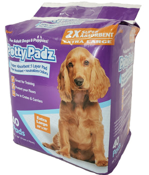 Extra Large 28"x30" & Super Absorbent Puppy Training Pads, 40-Pk