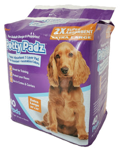 Extra Large 28"x30" & Super Absorbent Puppy Training Pads, 40-Pk