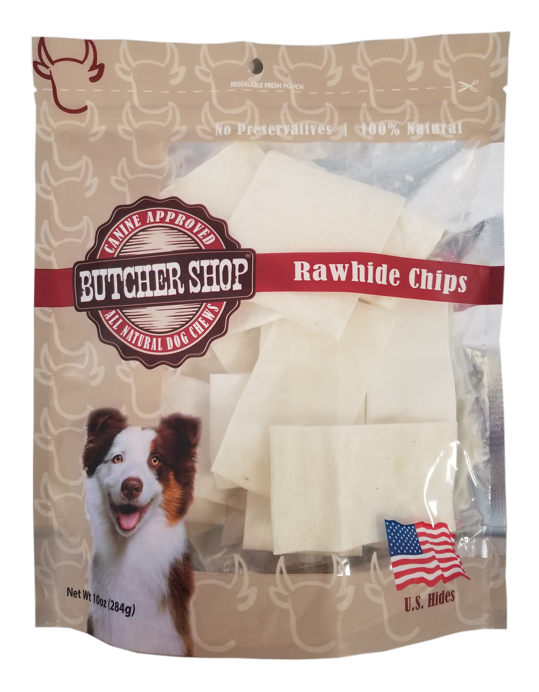 Butcher Shop Rawhide Chips, 10 oz