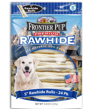 Frontier Pup 5" Rawhide Rolls, 24-Pk