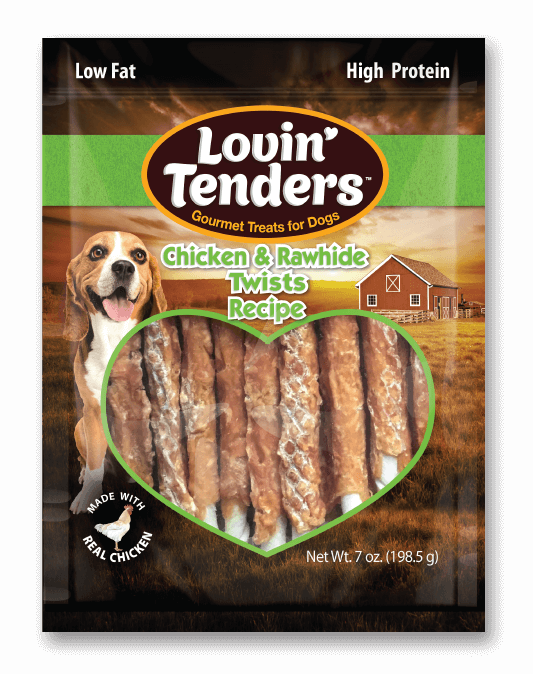Lovin' Tenders - 7oz 5" Chicken & Rawhide Twists
