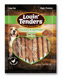 Lovin' Tenders - 7oz 5" Chicken & Rawhide Twists