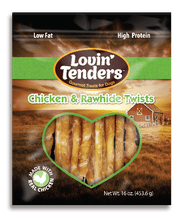 Load image into Gallery viewer, Lovin&#39; Tenders - 16oz 5&quot; Chicken &amp; Rawhide Twists
